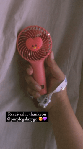 BT21 BABY Mini Handy Fan-TATA photo review